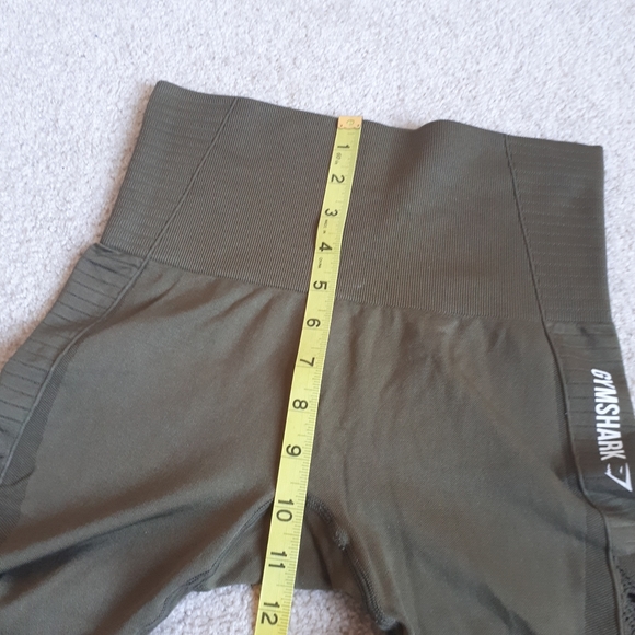 GYMSHARK / S / Womens Energy+ Seamless 7/8 length Hi-Rise Leggings - Khaki Green - Picture 8 of 9